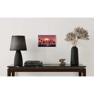 Urban sunset HD metal wall art print 8 x 12 inches